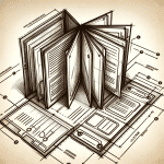 Buch und Bauplanzeichnung