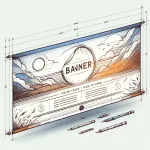 Banner-Design-Skizze mit Stiften